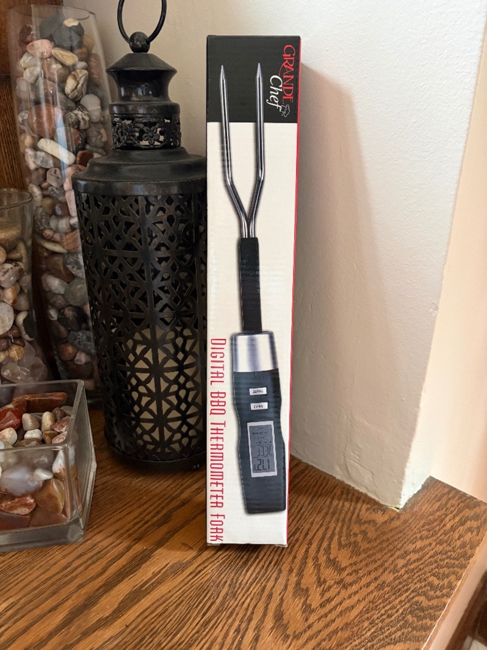GRANDE CHEF Digital BBQ Thermometer Fork NIB Outdoor Kitchen Grilling